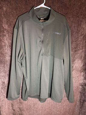 KUIU Olive Green Performance Pullover with Logo